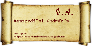 Veszprémi András névjegykártya